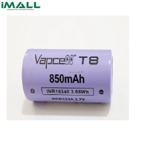 PIN SẠC VAPCELL 16340 LI-ION DUNG LƯỢNG 850MAH DÒNG XẢ 3A
