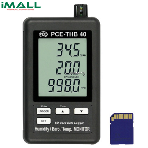Nhiệt kế (0~ 50°C; 10~90% RH; 10~1100 hPa; kèm Certificate ISO) PCE THB 40-ICA