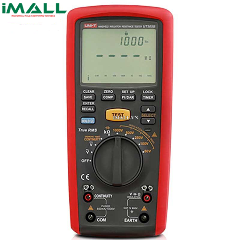 UNI-T UT505B Handheld Insulation Resistance Tester (1000V, 200GΩ, True RMS)