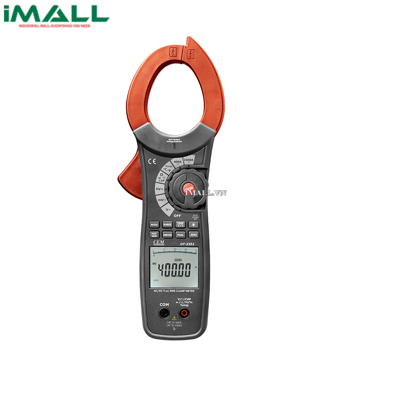 Ampe kìm AC/DC CEM DT-3352 (AC/DC-1500A, AC-1000V, DC-750V True RMS)