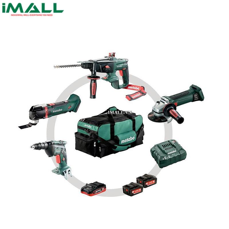 Bộ dụng cụ cầm tay chạy bằng pin METABO COMBO SET 4.0 (SE 18 LTX 4000 + KHA 18 LTX + W 18 LTX 125 QUICK + MT 18 LTX) (691049000)