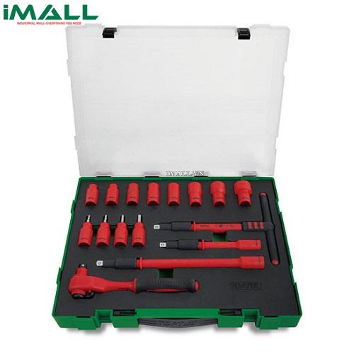 Bộ cần xiết và đầu tuýp 3/8" cách điện 16 chi tiết Toptul GZC1610