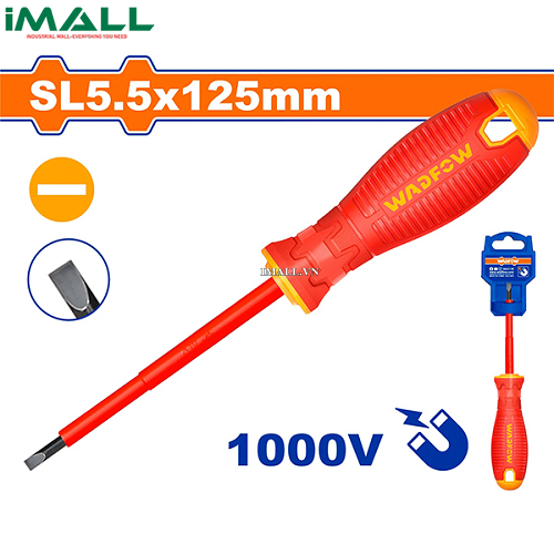 Tua vít dẹp cách điện SL5.5x125mm Wadfow WSD7255
