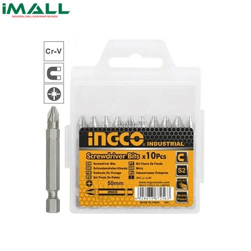 Bộ mũi vít bake (PZ3x50mm) 10 cái INGCO SDB11PZ323