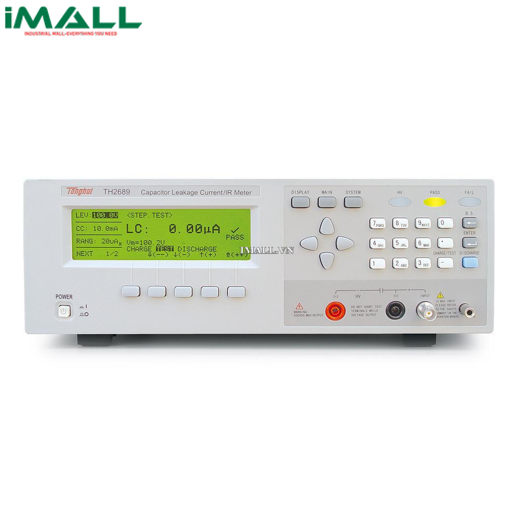 Máy đo dòng rò tụ điện/IR Tonghui TH2689 (LC: 0.001uA-20.00mA/IR: 0.01kΩ-99.99GΩ)