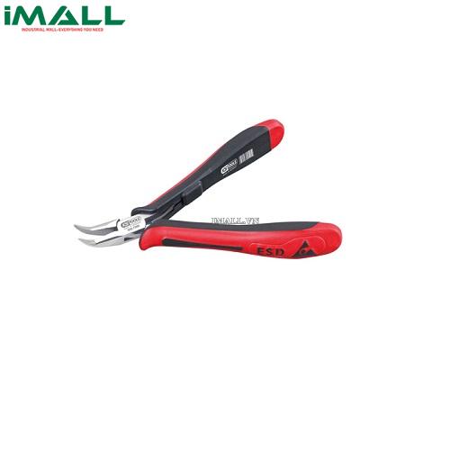Kìm cắt mũi dài cong ESD KS Tools 500.7067 (130 mm )