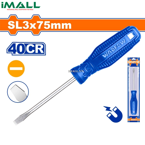 Tua vít dẹp SL3x75mm Wadfow WSD3933