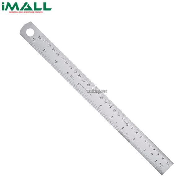 Thước inox type D, vạch chia mm/inch trên dưới VOGEL 1019040200 (2000mm)