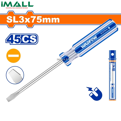 Tua vít dẹp SL3x75mm Wadfow WSD5933