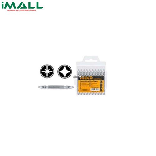 Bộ mũi vít bake 2 đầu (PH2, PZ2x65mm) 10 cái INGCO SDB21HZ133