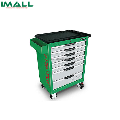 Bộ tủ 7 ngăn có 5 ngăn dụng cụ 283 chi tiết TOPTUL GT-28305 (màu xanh lá, có bánh xe di động, chống lật)