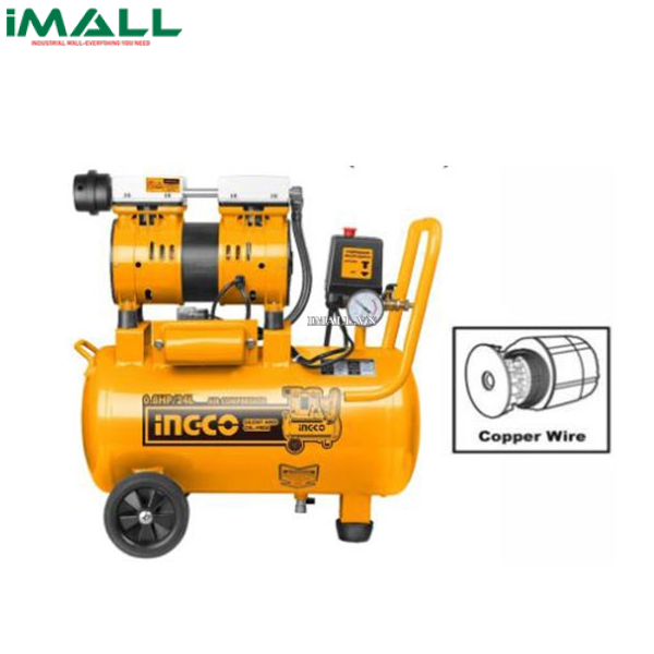 Máy nén khí không dầu Ingco ACS175241T (600W, 24L, 0.8HP)
