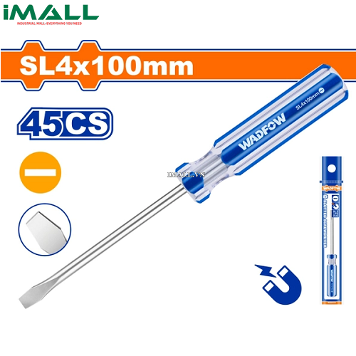 Tua vít dẹp SL4x100mm Wadfow WSD5944