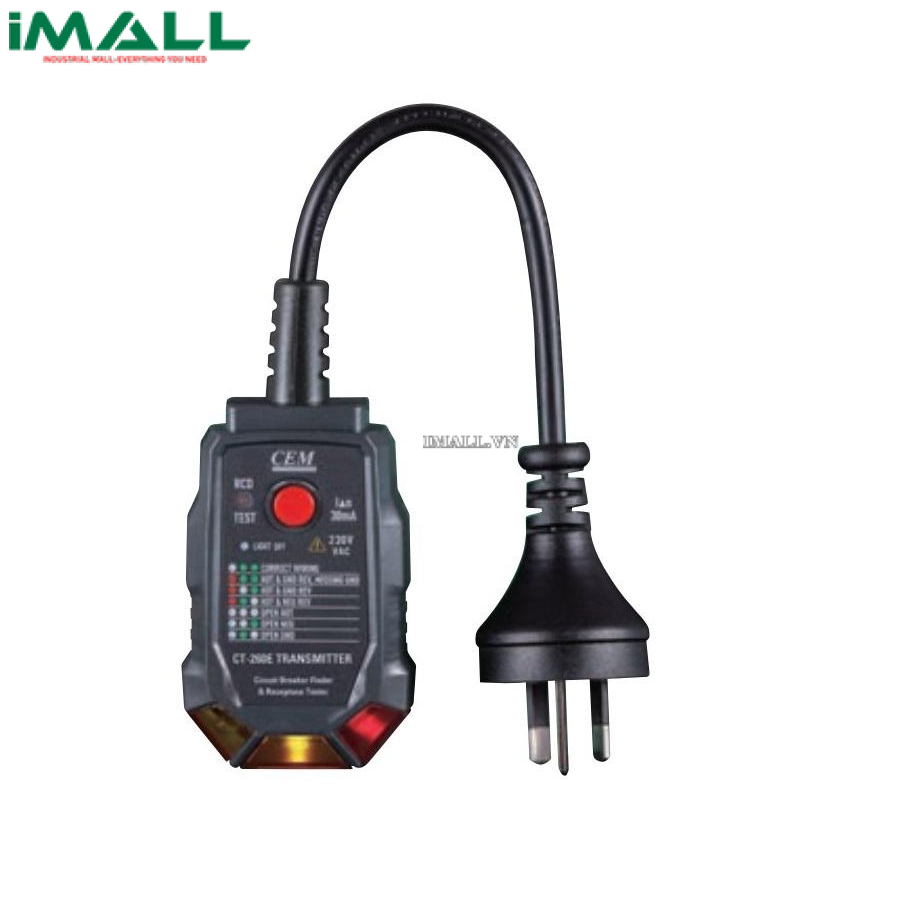 Thiết bị kiểm tra vị trí aptomat tích hợp kiểm tra ổ cắm GFCI CEM CT-260E (AC 90-250V)
