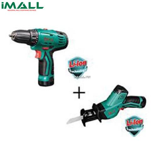 Bộ combo máy khoan và máy cưa kiếm dùng pin DCA ADKIT02