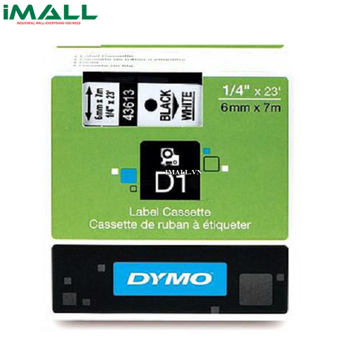 Tem nhãn D1 chữ đen trên nền trắng DYMO 63020728 (6mm x 7m)