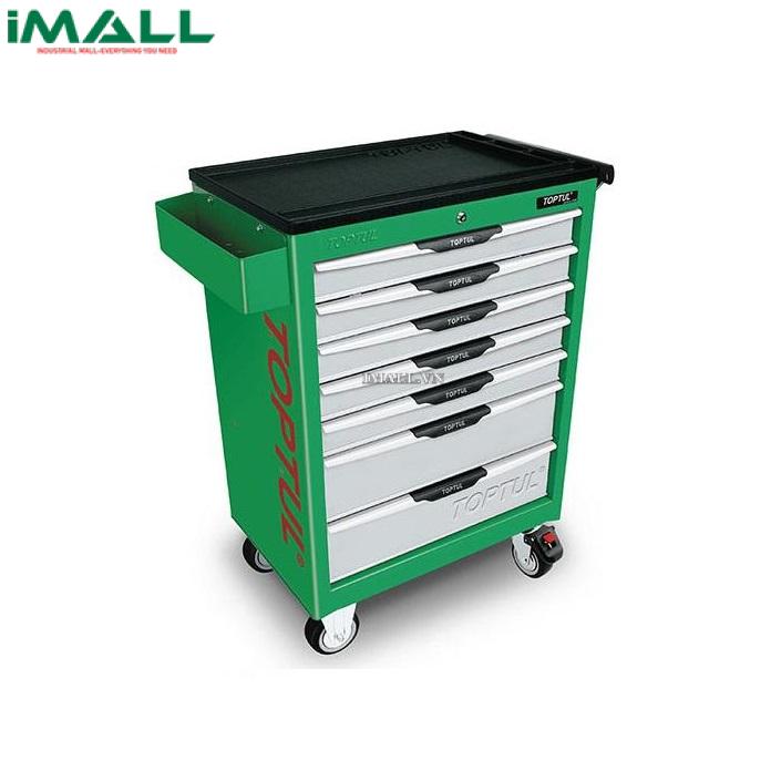 Bộ tủ 7 ngăn có 5 ngăn dụng cụ 283 chi tiết TOPTUL GT-28303 (màu xanh lá, có bánh xe di động)