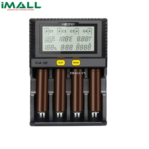 SẠC PIN MIBOXER C4-12 - SẠC CAO CẤP 4 SLOT ĐA NĂNG THÔNG MINH