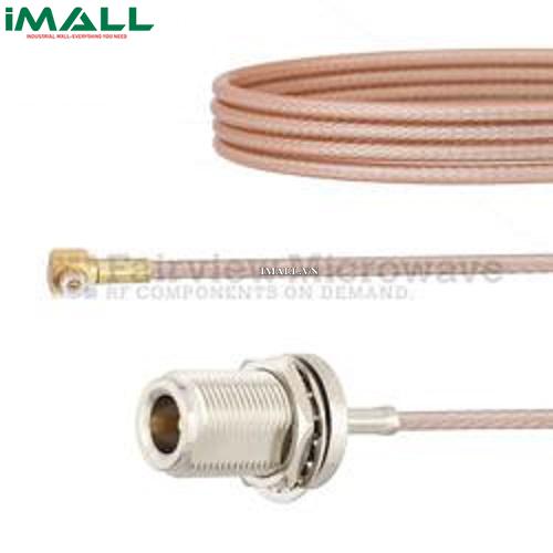Cáp RA MMBX Plug - N Female Fairview FMCA1424 (RG316 Coax; 3 GHz )
