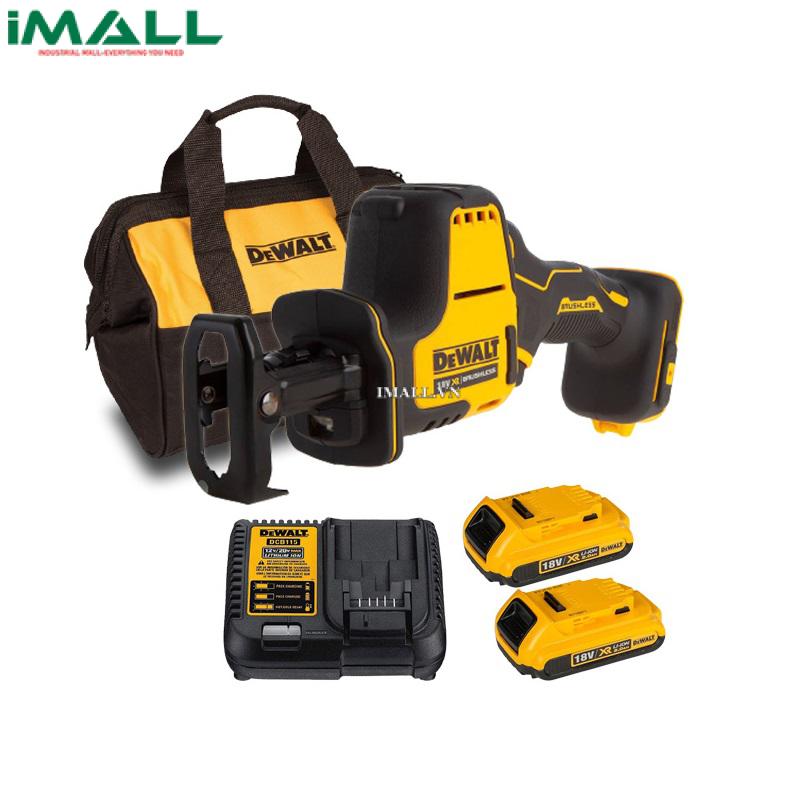 Máy cưa kiếm dùng Pin 20V DeWALT DCS369D2 (16mm, 2800L/Phút)