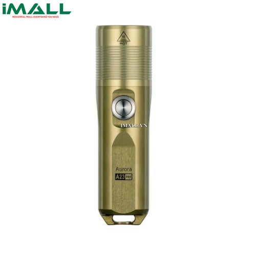 ĐÈN PIN MINI ROVYVON AURORA A23 PRO LED CREE XP-L 1000 LUMEN MÀU TAN CHIẾU XA 150M CỔNG SẠC USB PIN 600MAH (KÈM THEO)