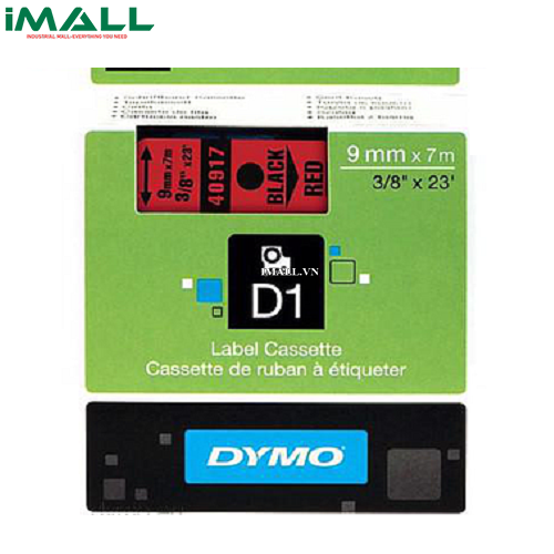 Tem nhãn D1 chữ đen trên nền đỏ DYMO 63020731 (9mm x 7m)