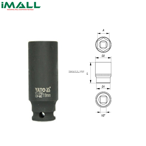 Khẩu rời dài Yato YT-3777 (3/8", 13mm)