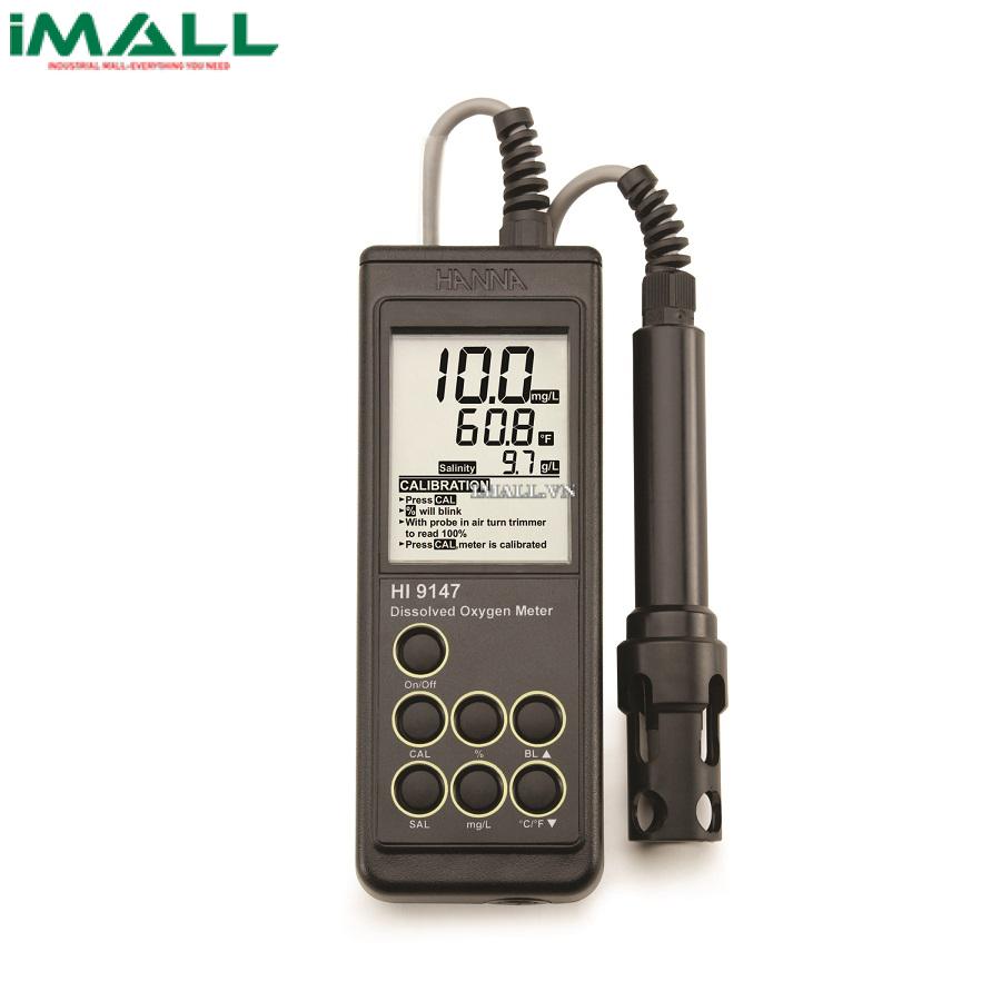 Máy Đo Oxy Hòa Tan/Nhiệt Độ Trực Tiếp Trong Thủy Sản HANNA HI9147-15 (Cáp 15m)
