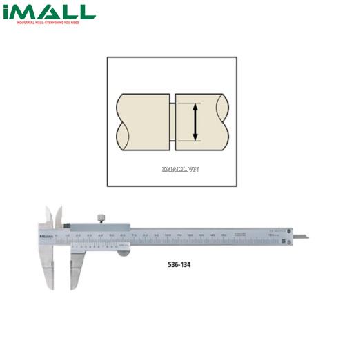 Thước cặp cơ khí mỏ mỏng (0-150mm x0.01mm) Mitutoyo 536-134