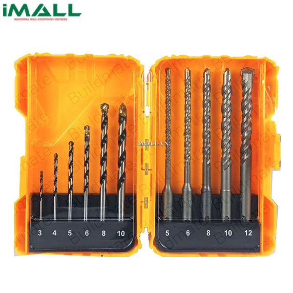 Bộ mũi khoan bê tông đuôi trơn và đuôi gài Ingco AKDL31101 (11 chi tiết)