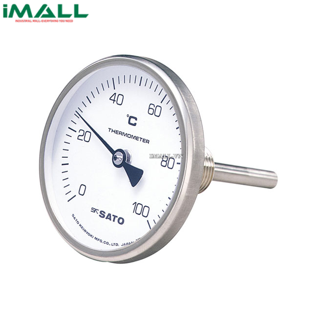 Đồng hồ đo nhiệt độ lưỡng kim skSATO BM-T-90S (2010-12, -30~50°C; 100mm)