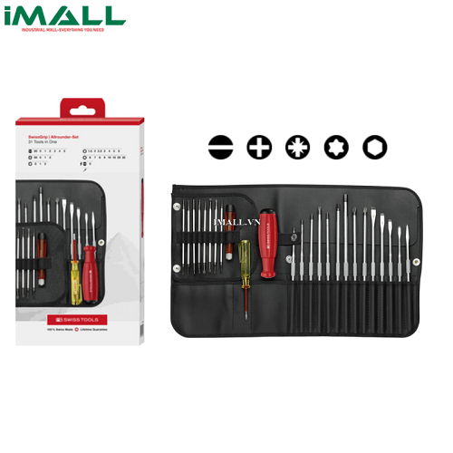Bộ Tua Vít 31 Chi Tiết SwissGrip Trong Túi Cuộn PB Swiss Tools PB 8515.CBB