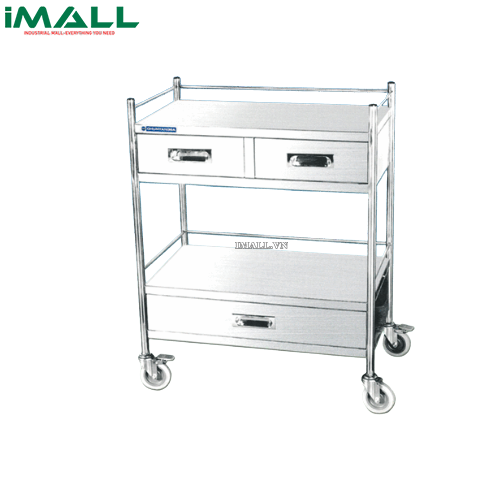 Xe đẩy bằng thép không gỉ (3 Ngăn, 2 Kệ) SciLab C9.4242