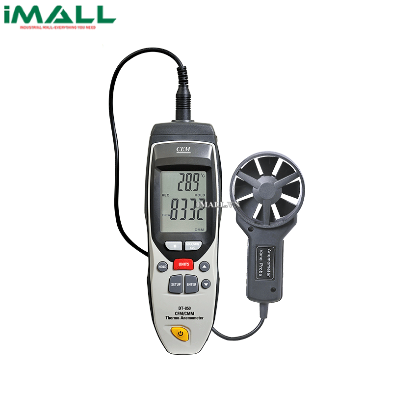 Máy đo lưu lượng, tốc độ gió, nhiệt độ CEM DT-850 (0.4~30m/s, -10~60ºC)