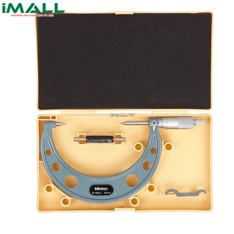 Panme đo ngoài cơ khí đầu nhọn Mitutoyo 112-204 (75-100mm/ 0.01mm)