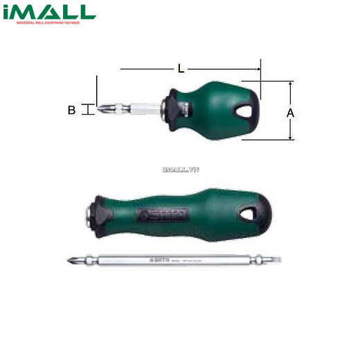 Tuốc nơ vít 2 đầu loại T(#2, 6mmx150mm) SATA 66206