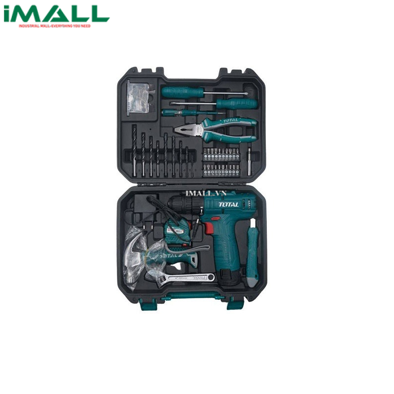 Bộ máy khoan dùng pin (12V) và 81 chi tiết Total THKTHP10812