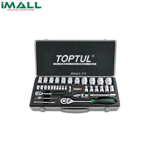 Bộ dụng cụ vặn ốc 1/4&amp; 1/2 inch 34 chi tiết TOPTUL GCAD3401