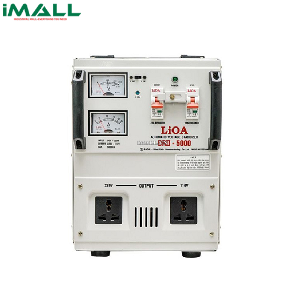 Ổn áp 1 pha Lioa DRII 5000II 5KVA (Dải điện áp đầu vào 130V - 250V)