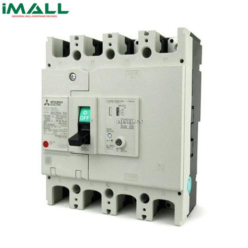 Cầu dao chống giật (ELCB) Mitsubishi NV250-SV 4P 250A (36kA 1.2.500mA)