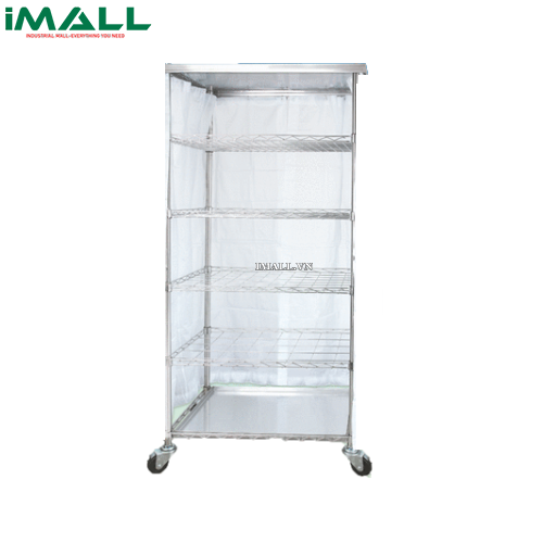 Xe đẩy bằng thép không gỉ (Có màn, 5 tầng, 70 x 45 x h160 cm) SciLab SL.Car7061