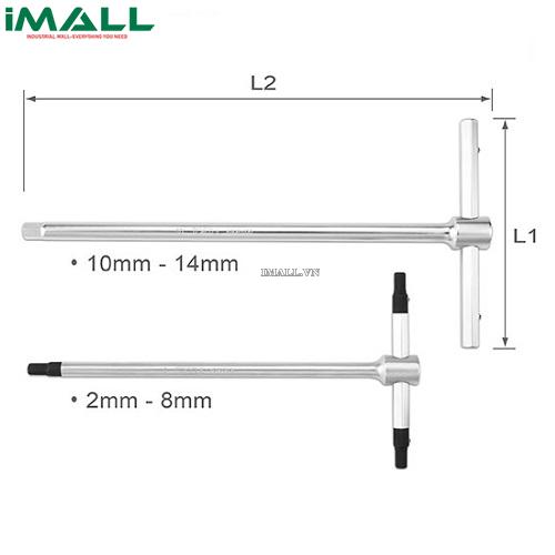 Tuýp chữ T đầu lục giác Toptul AGDA1434