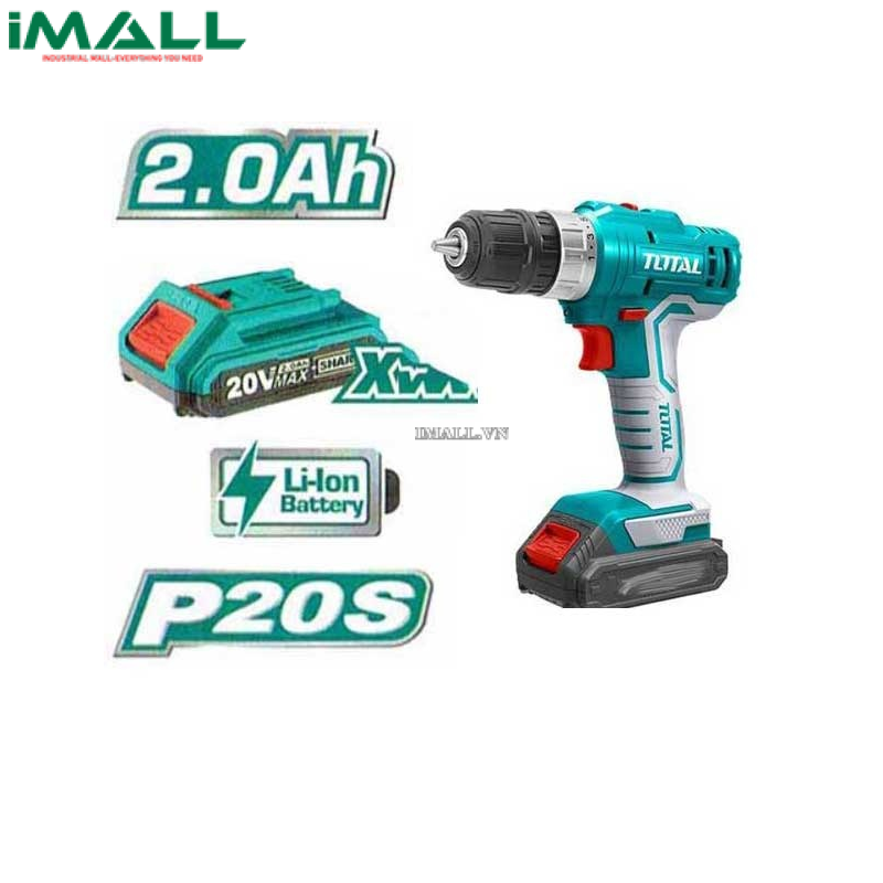 Máy khoan vặn vít dùng pin (20V) Total TDLI20011