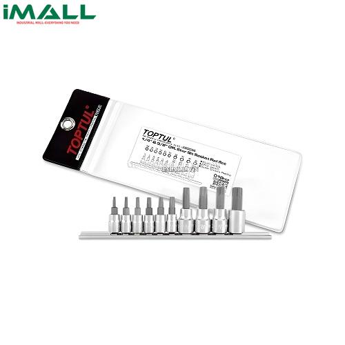 Bộ đầu tuýp lục giác sao 1/4",3/8" 10 chi tiết TOPTUL GAAG1009