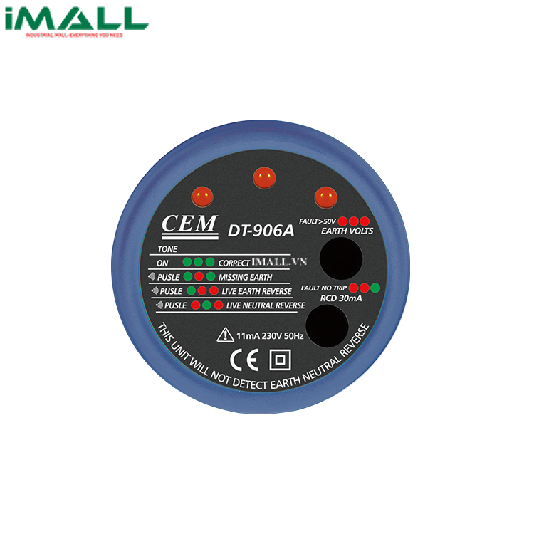 Máy kiểm tra ổ điện cực &amp; dòng rò CEM DT-906A