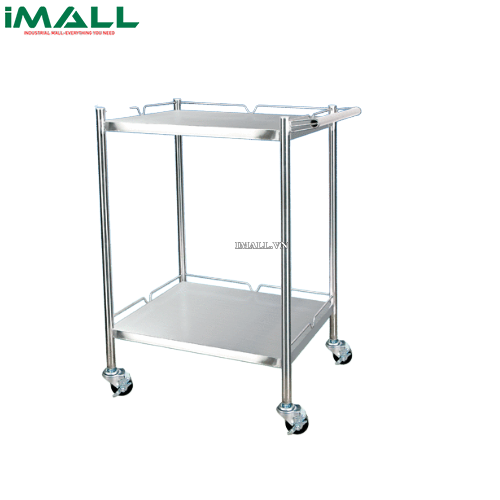 Xe đẩy bằng thép không gỉ (2 kệ, 1 tay kéo, 54×44×h90cm) SciLab SL.Car7021