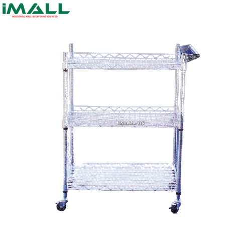 Xe đẩy bằng thép không gỉ (Kiểu kệ dây, 3 ngăn) SciLab SL.Car7043
