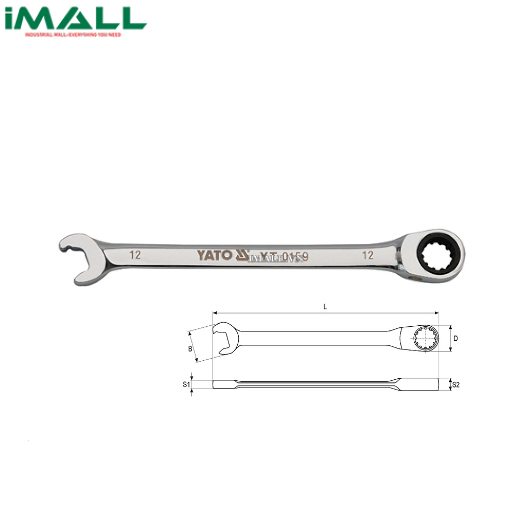 Cờ lê vòng miệng tháo nhanh Yato YT-0159 (12mm)