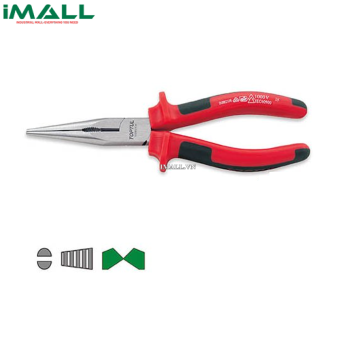 Kìm cách điện 1000V mũi nhọn Toptul DGBB2106 (6")