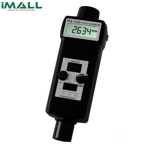 Máy đo tốc độ vòng quay không tiếp xúc, đèn chớp PCE T259